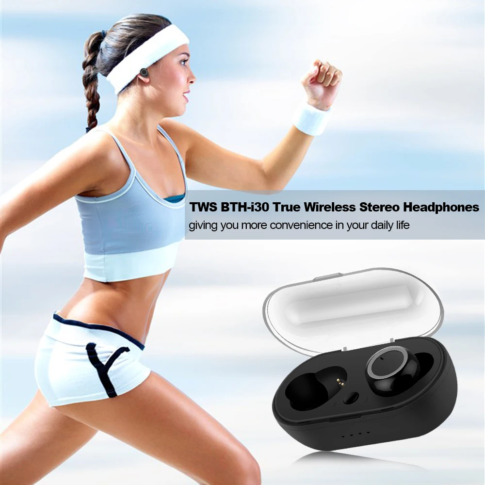 BTH i30 беспроводные наушники стереонаушники Bluetooth невидимые вкладыши с сенсорным
