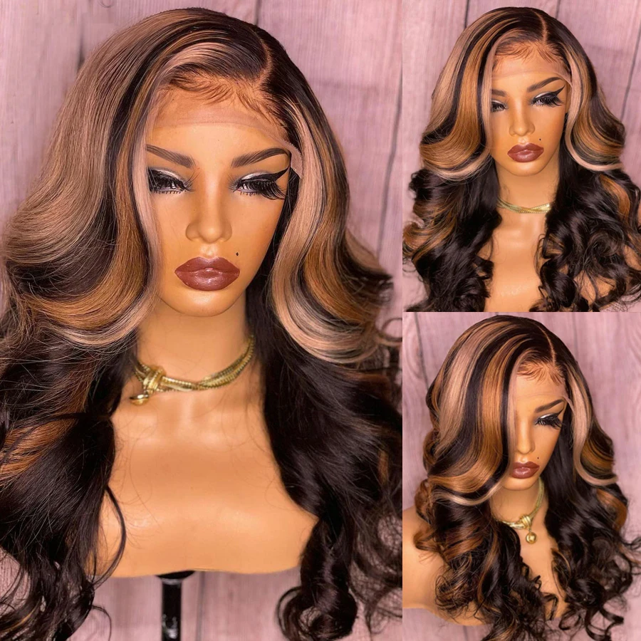 Brazilian Remy Human Hair 13x4 Lace Front Wig 180% High Gloss Color Body Wave 4x4 Closed Wig With Pre-pulled Hairline Human Hair