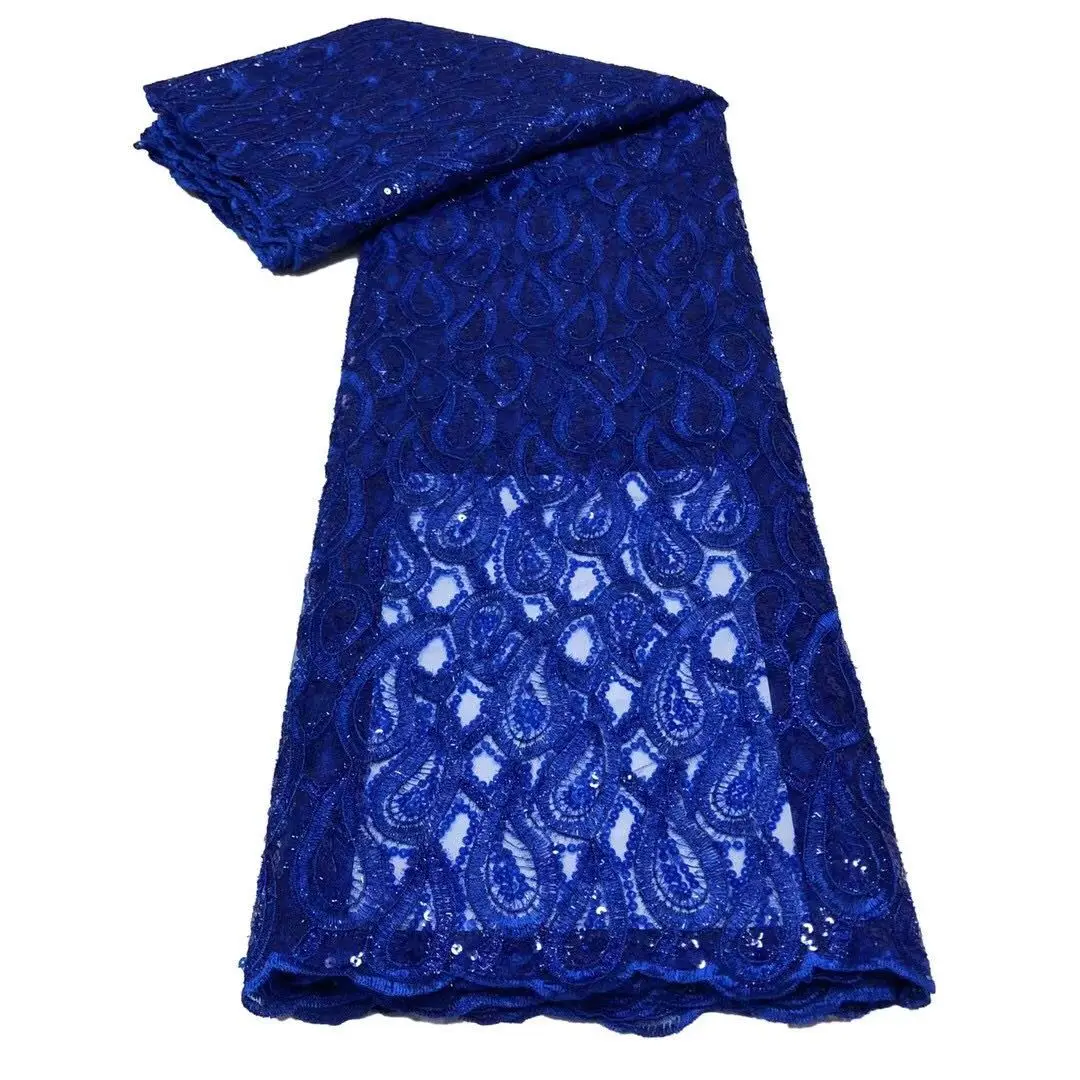 

African Lace Fabric Sequin Lace Fabric 2021 PURPLE High Quality Lace Sequins French Net Lace Tulle Mesh Fabric