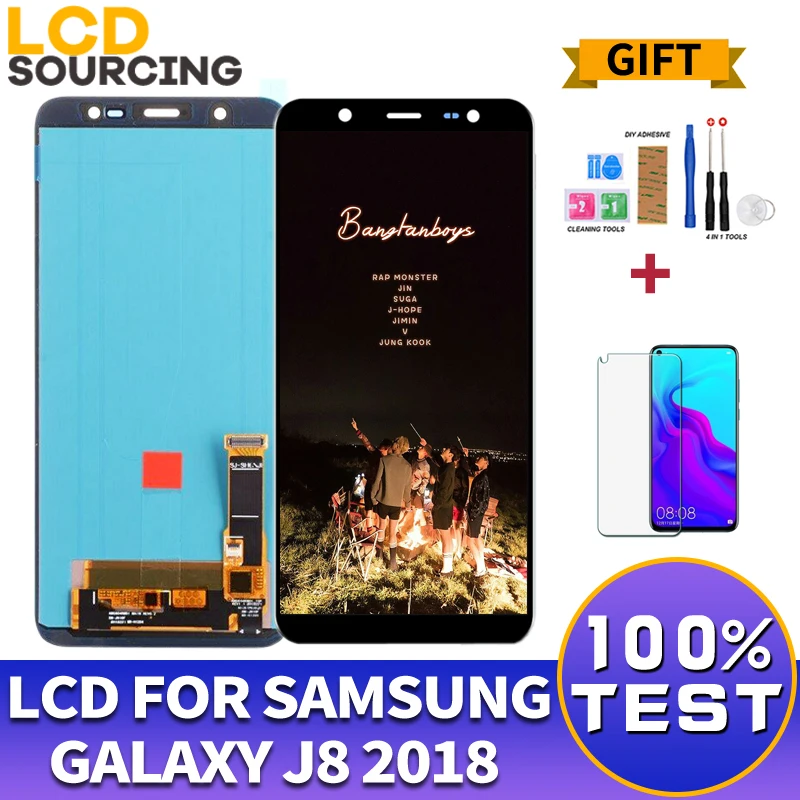 

Оригинальный ЖК-дисплей 6,0 дюйма для Samsung Galaxy J8 2018 j810, сенсорный экран в сборе, дигитайзер для Samsung J8 2018, сменный дисплей