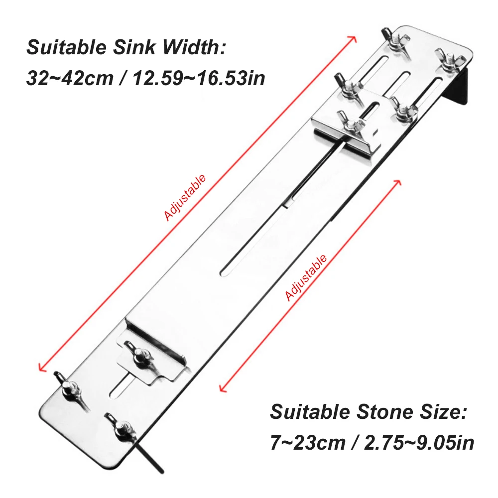 

Sharpening Stone Holder Retractable Non-slip Whetstone Sink Bridge Fits 12.2in to 15.74in Kitchen Sink Adjustable Over Sink Rack