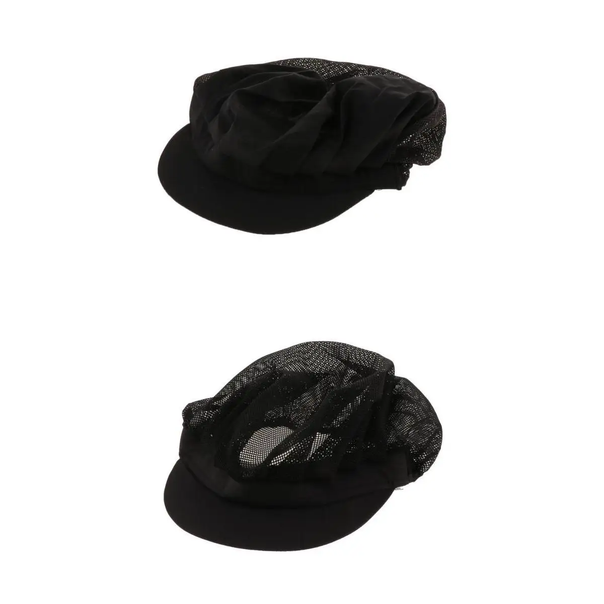 2 черный полный & Половина сетки шеф повара Топ Череп Кепка Ресторан питание шляпа