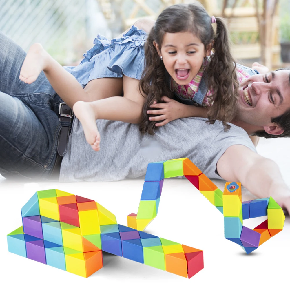 3D Magic Ruler Puzzle Cube Maze Toy Hand Game Case Box Fun Brain Challenge Toys Antistress Twist Snake Folding | Игрушки и хобби