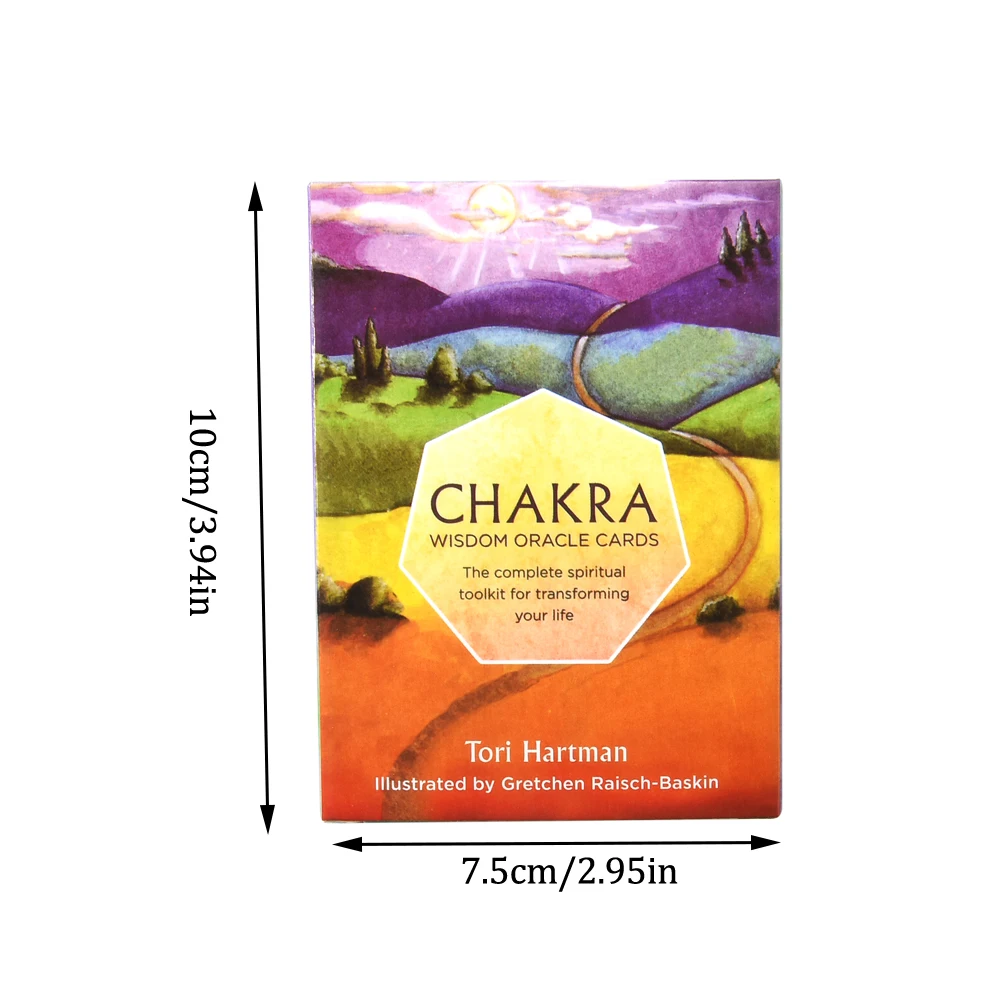 

49pcs English Tarot Cards Chakra Wisdom Oracle Cards Deck Guidance Divination Fortune Table Board Game For Party Playing Game