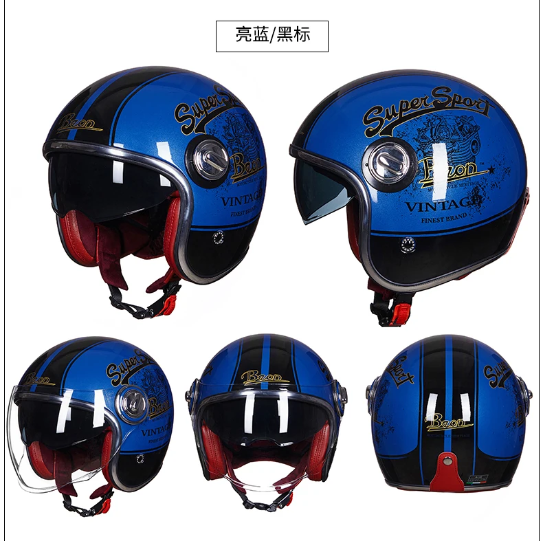 BEON шлем винтажный скутер шлем с открытым лицом шлем moto cross винтажный шлем casque Casco Capacete ретро-шлем