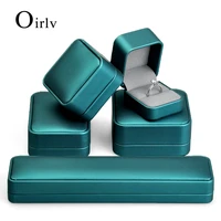 oirlv new green ring case leather microfiber jewelry box watch oganizer box storage display stand jewelry package packaging box