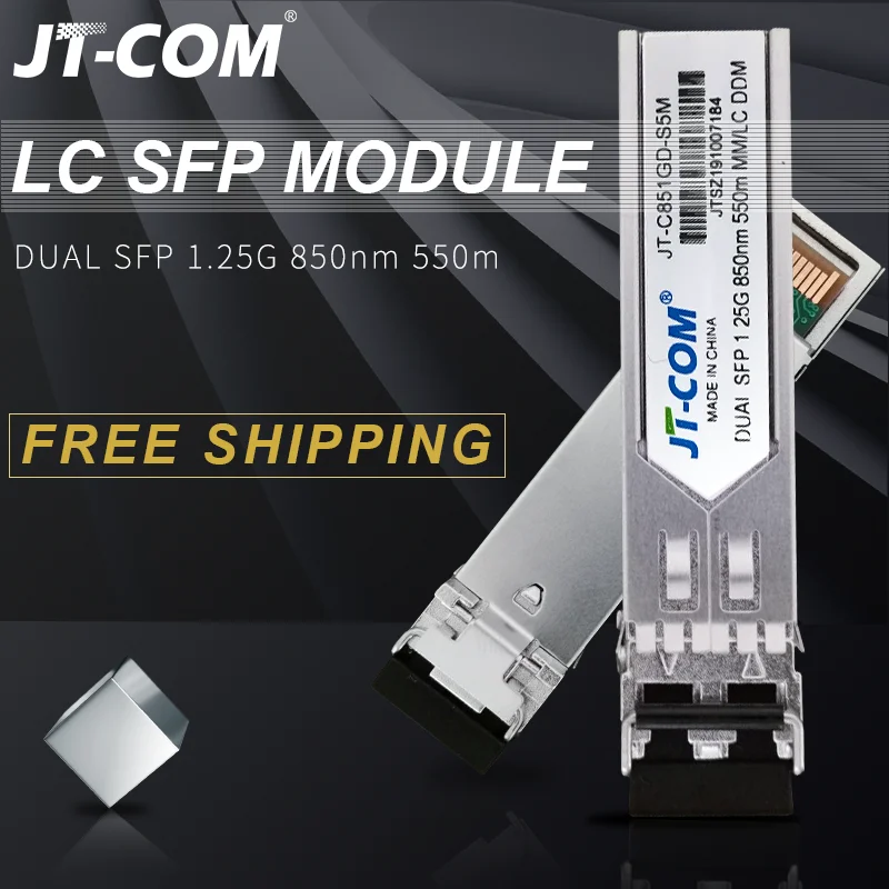 1000Mbps Mini Gbic 850nm 550m SFP Transceiver Module Gigabit Multimode Duplex LC DDM Compatible with Cisco/Mikrotik Switch