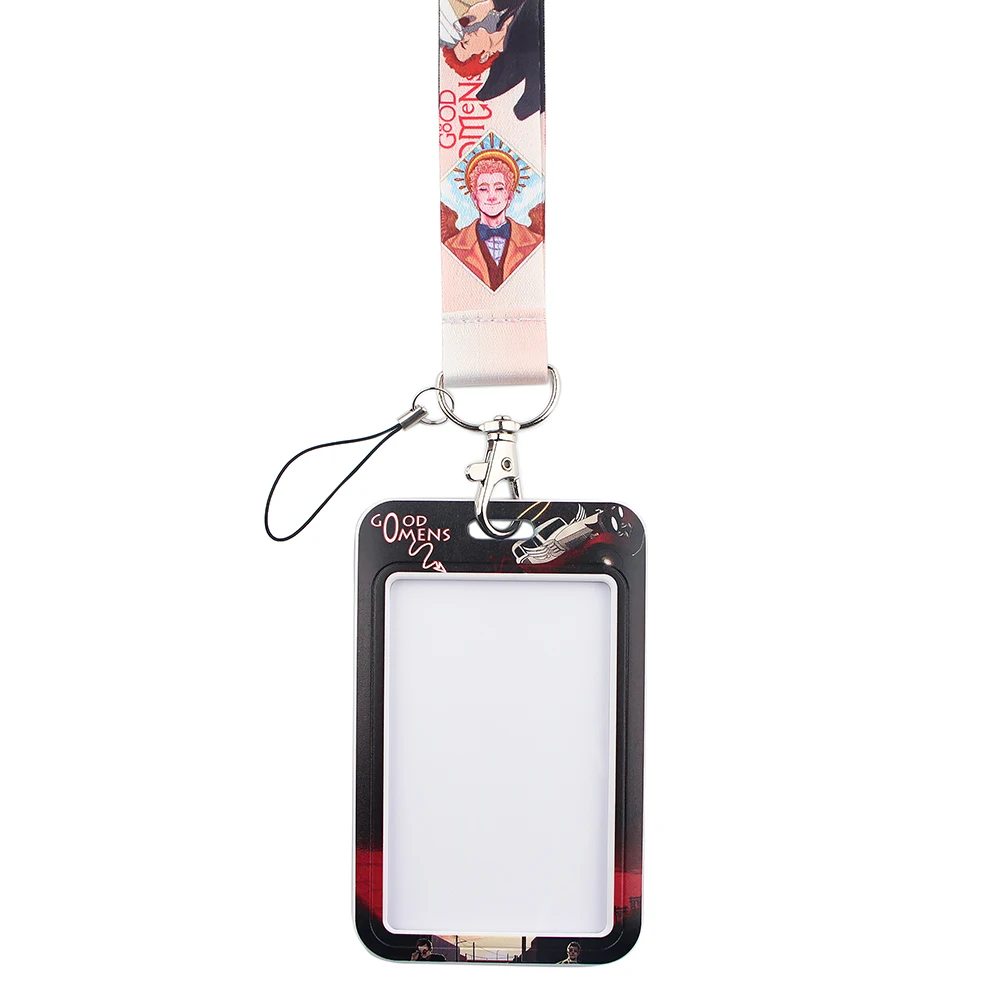 

DL1039 Good Omens Lanyard for Key Neck Strap For Card Badge Gym Lanyard Key Necklace DIY Hang Rope Necklace