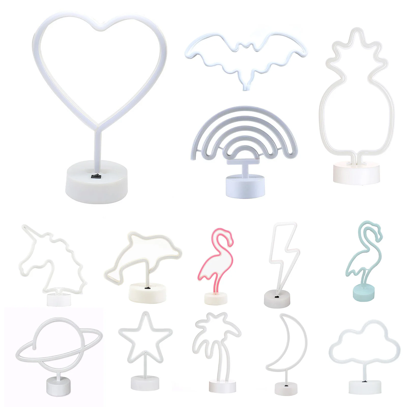 Неоновая вывеска светодиодная подсветка с подставкой USB-зарядсветильник - купить