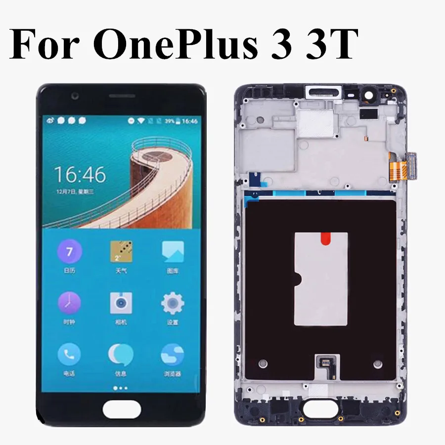 ЖК-дисплей для Oneplus 3T сенсорный экран 5 дюйма дигитайзер в сборе сменный аксессуар
