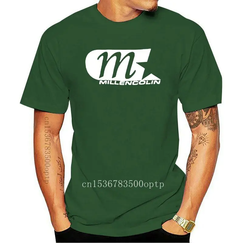

New Sleeves Cotton T-shirt Fashion Millencolin Men's M Star Classic Logo T-shirt Black