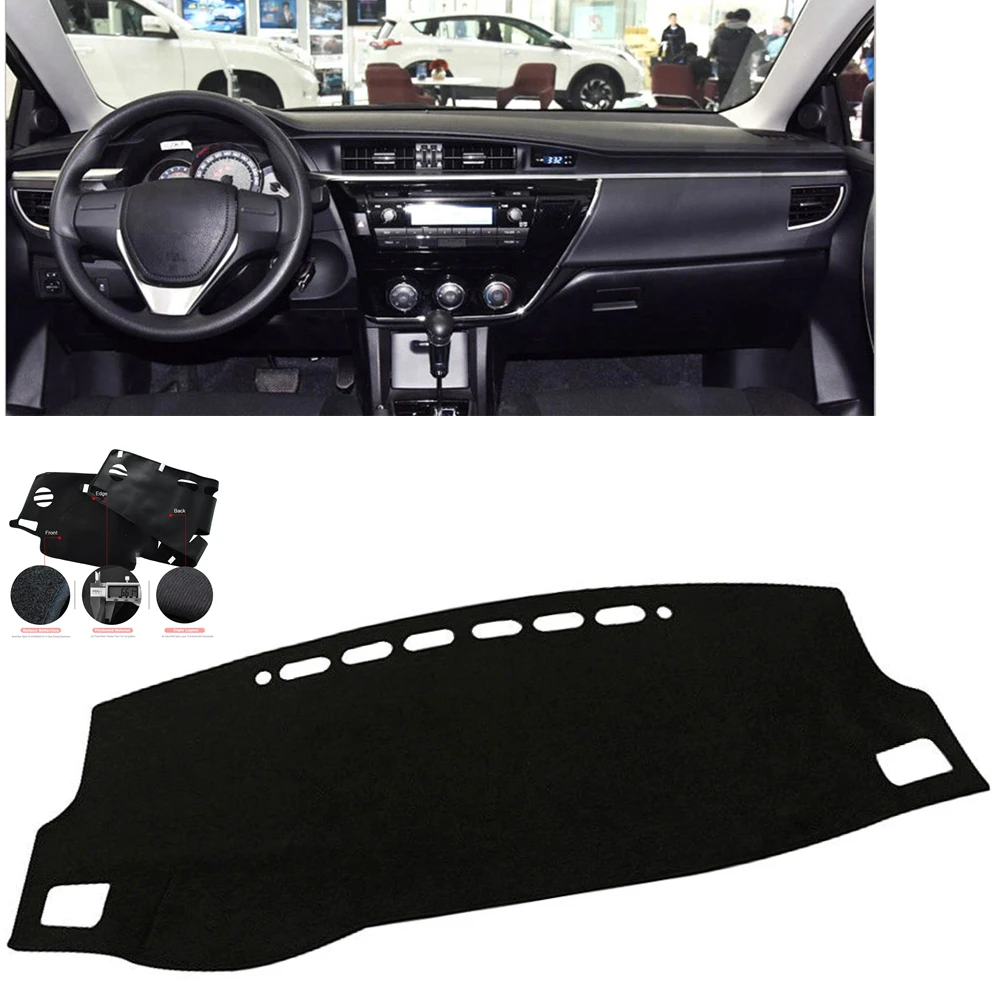 

For Toyota Yaris Hatchback 2014-2017 Front DashMat Carpet Dashboard Console Dash Board Heat Proof Mat Cover Sun Shade Pad Strip