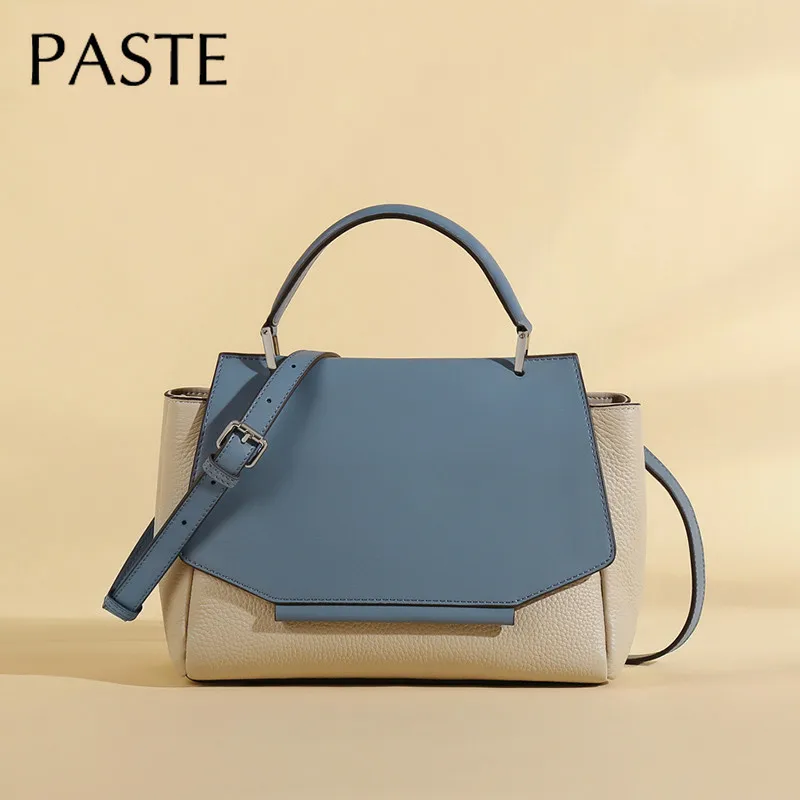 Роскошная брендовая дизайнерская трапециевидная сумка из 100% натуральной