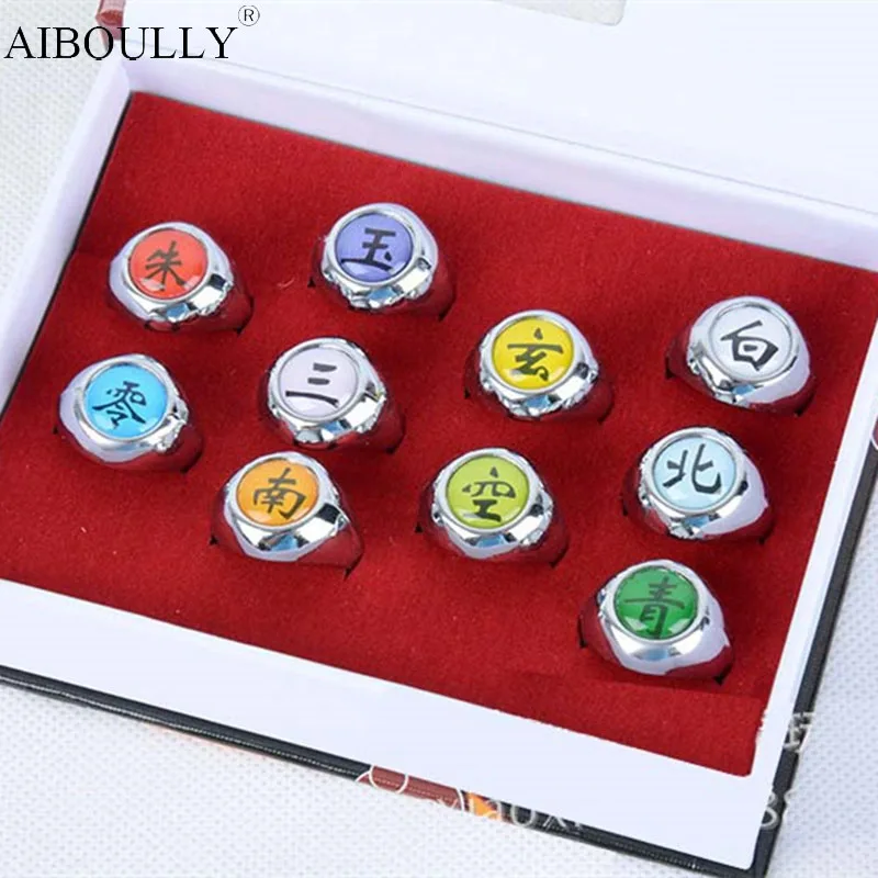 

Кольца для косплея из аниме Наруто, 10 шт.