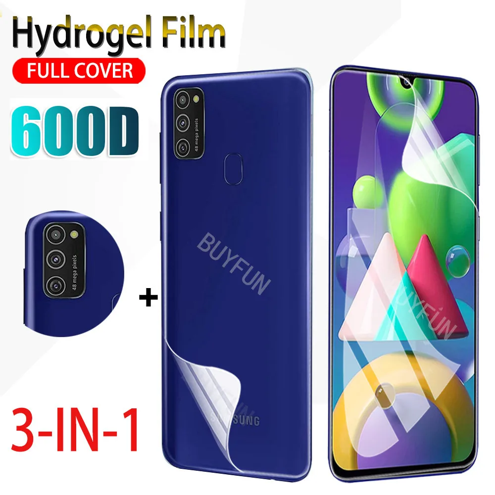 Защитная пленка 3 в 1 для Samsung Galaxy A20s A21s A30S A50s M21 гидрогелевые пленки A71 M30S M31S мягкая