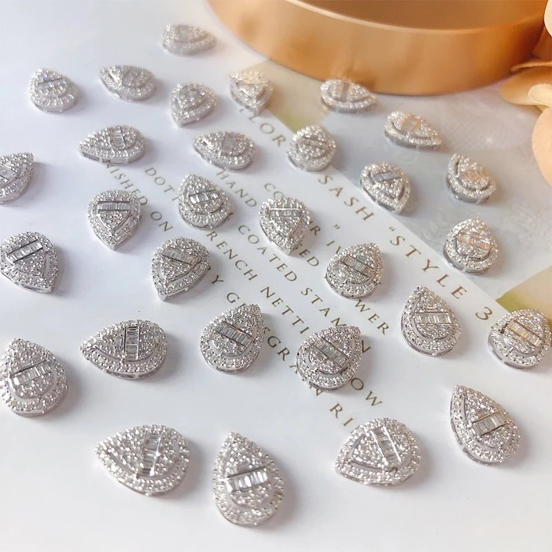 LUOWEND 100% подвеска из белого золота 18 К ожерелье с натуральными бриллиантами