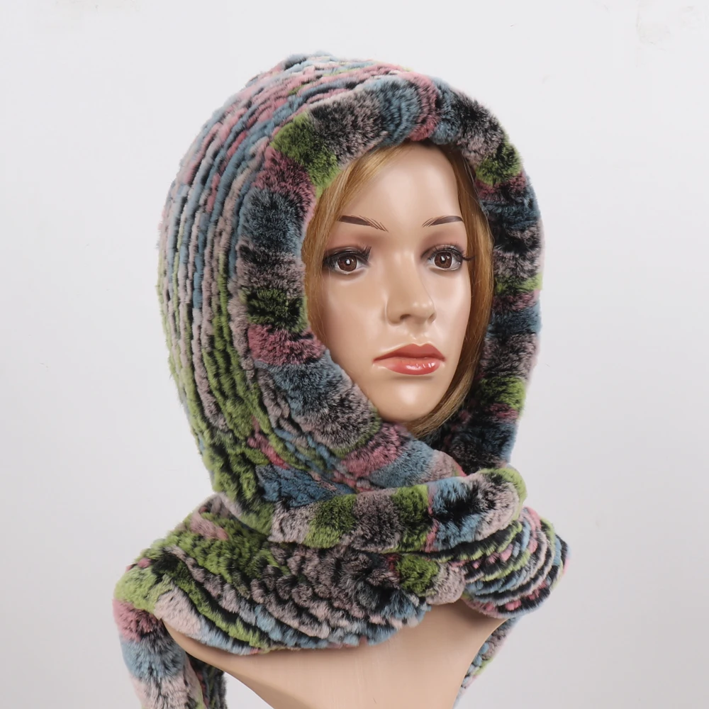 2021 новые женские туфли с мехом кролика шарфы меховые шапки для женщин зимние