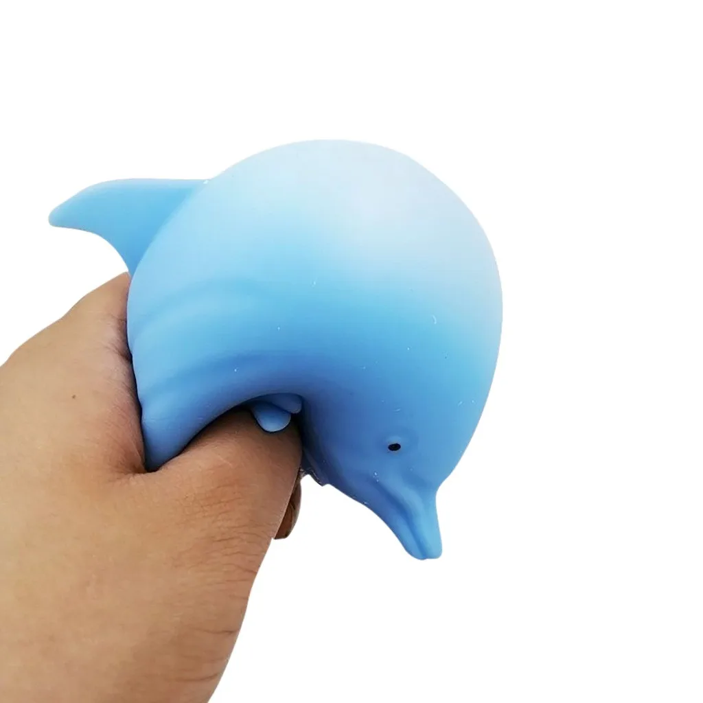 

Novelty Decompression Simulation Dolphin Relieve Stress Vent Toy For Practical Jokes Cute Stress Relief Antistress Squeeze Toy