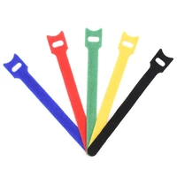 120pcs hook and loop fastening cable tie data cable self adhesive cable management tape magic cable tie