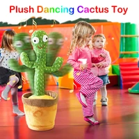 electronic dancing cactus talking cactus stuffed plush toy with music sound record repeat kawaii cactus toys kids education toy
