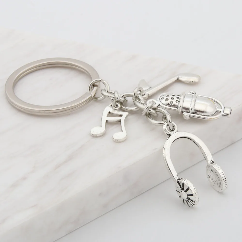 1 шт. музыкальная DJ гарнитура брелок для гитары музыкальные ноты подарки мужчин и