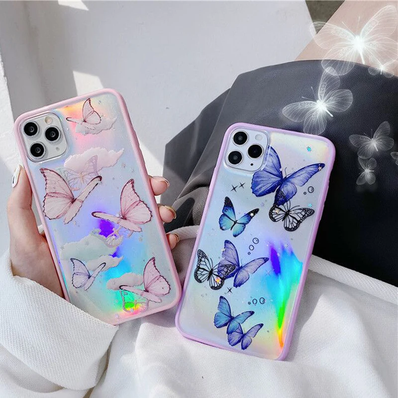 

Ins style casa for iphone 11 pro max case 7 8plus soft butterfly cover iphones xr x xs Mobile phones cases phone accessories