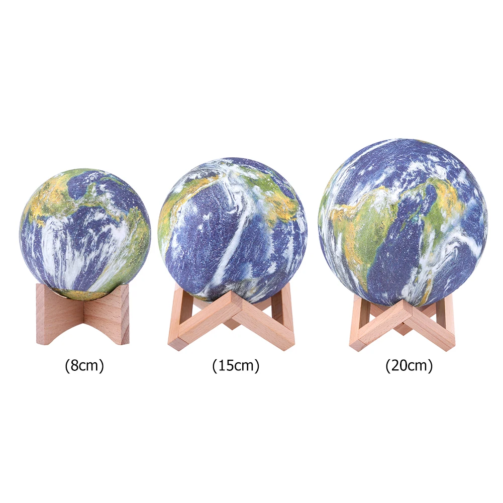 

3D Print Star Moon Lamp Colorful Change Touch Home Decor Creative Gift Usb Led Night Light Galaxy earth Lamp With Remote Control
