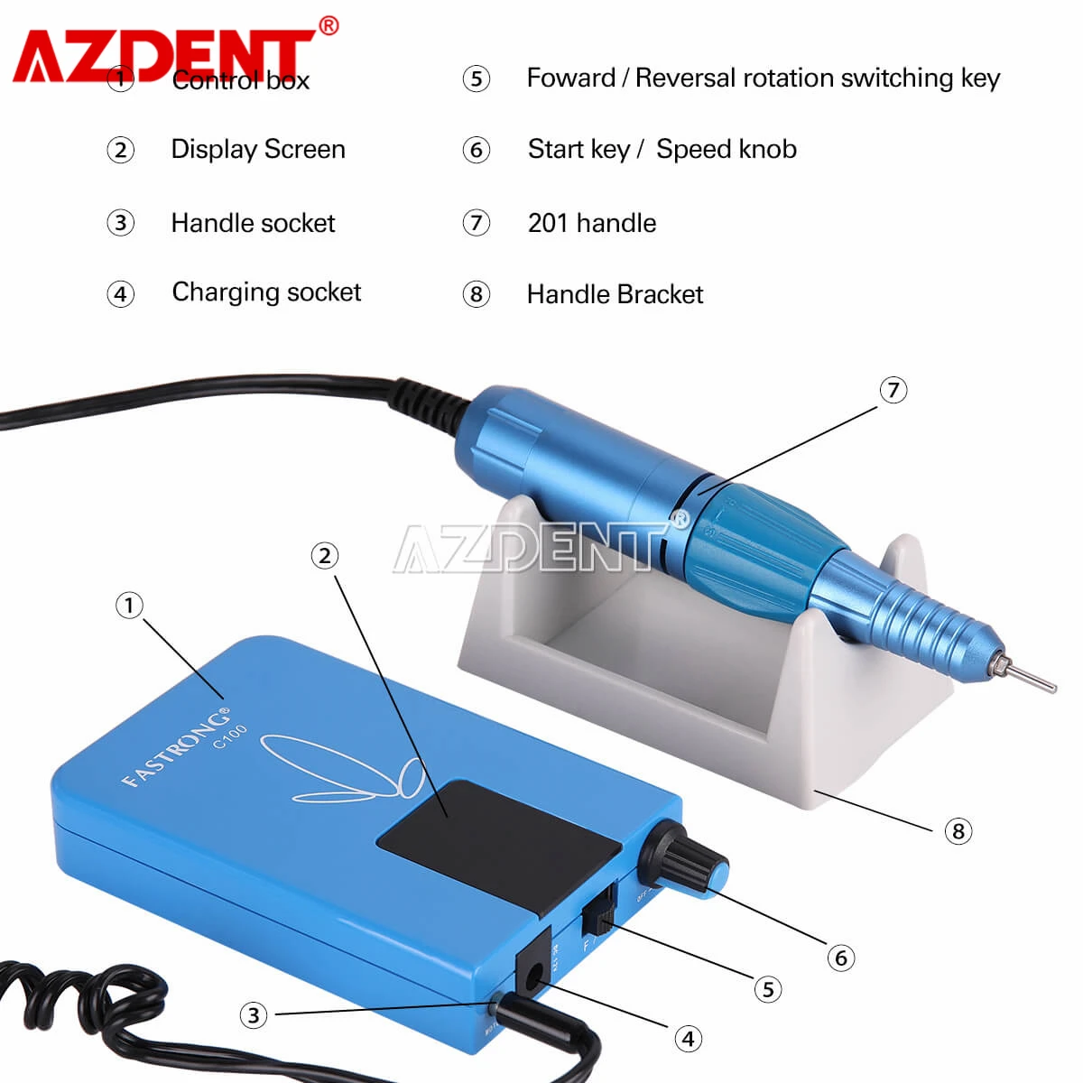30 Вт стоматологическое лабораторное мини переносной полировщик микромотор
