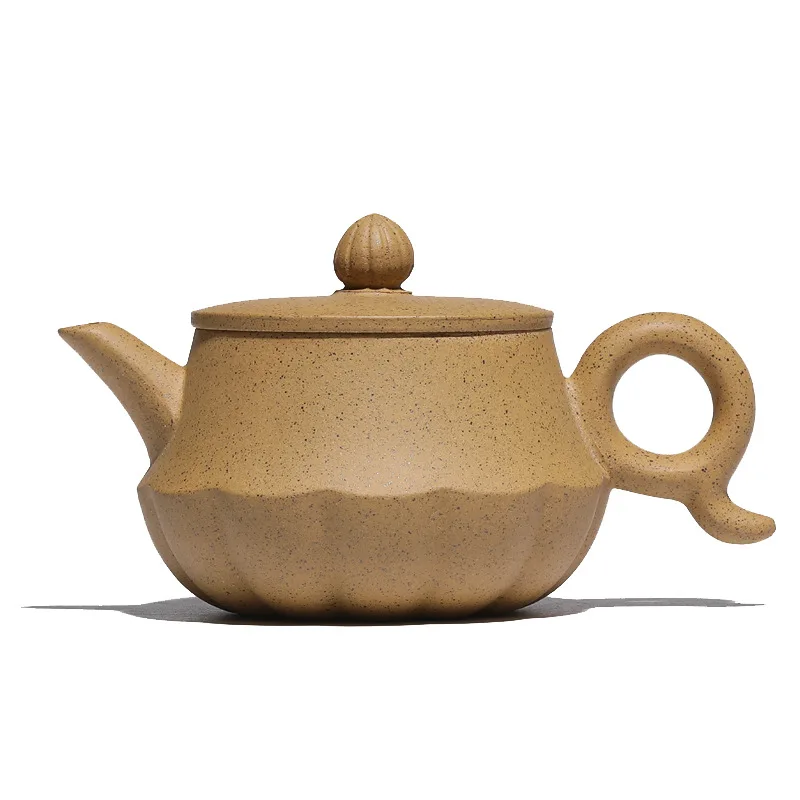 

Yixing famous Zisha teapot raw ore sesame segment chrysanthemum bud teapot 220ml Teapot Tea Set