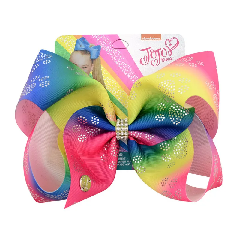 991-j-12 8 дюймов Jojo Siwa заколка для волос красный поцелуй бант для волос Дети ручной работы ленты банты негабаритных Шпильки Модные аксессуары для волос для детей - Цвет: 991-j-12