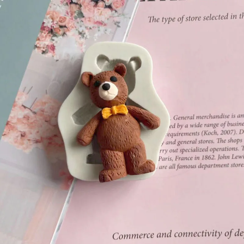 Cute Bear Silicone Mold 3D Creative Mousse Pastry Chocolate Fruit Cake Decorating Baking Tools For Kitchen Candle Resin Mould