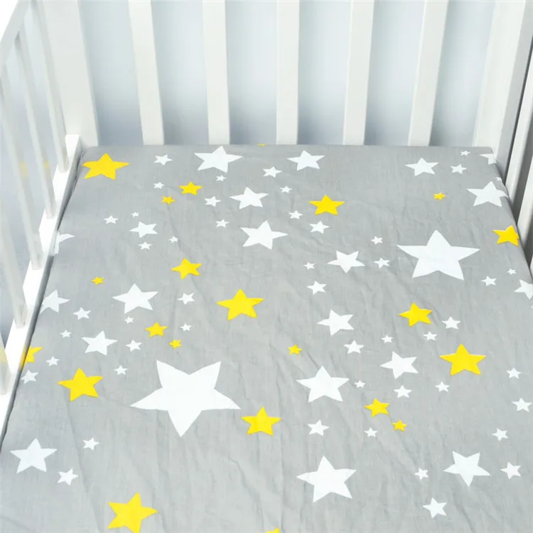 Детская Хлопковая натяжная простыня для детской кроватки мягкая детская с