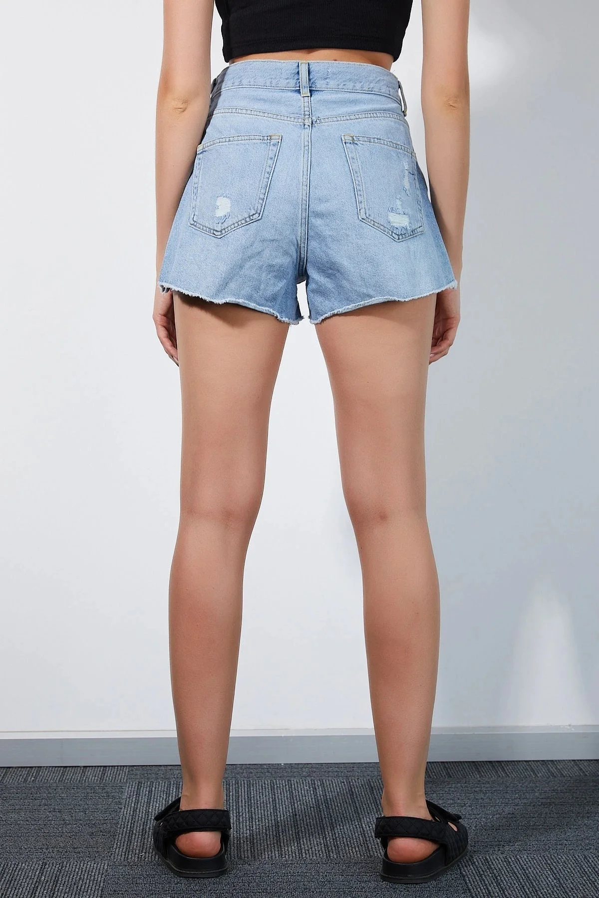 

So Stone Ice Blue Jeans Shorts 2021 trend Women 'S clothing fashion