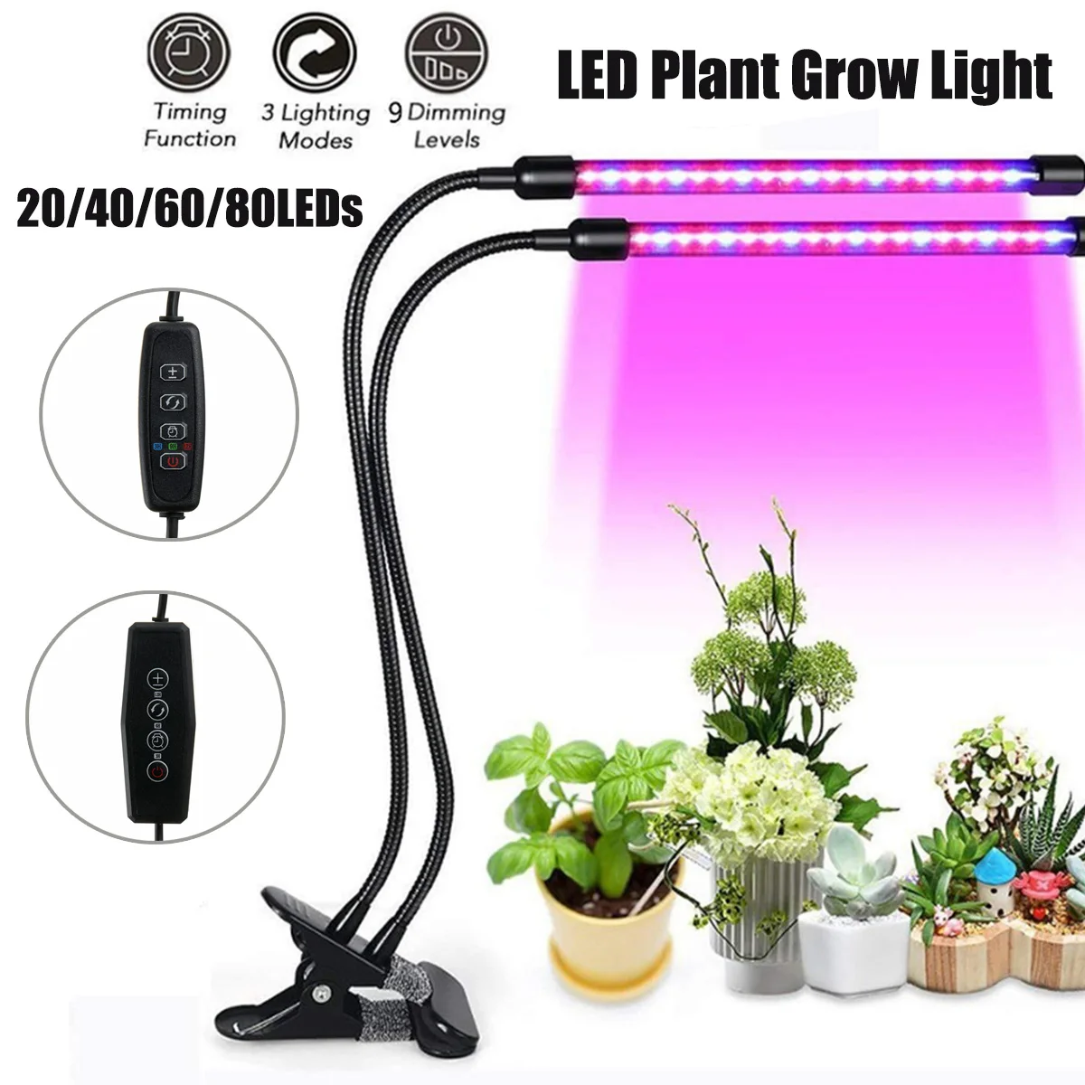 

USB LED Grow Light 10W 20W 30W 40W LED Full Spectrum Phyto Lamp Phyto-Lamp for Indoor Vegetable Flowers Plant Growth Lighting
