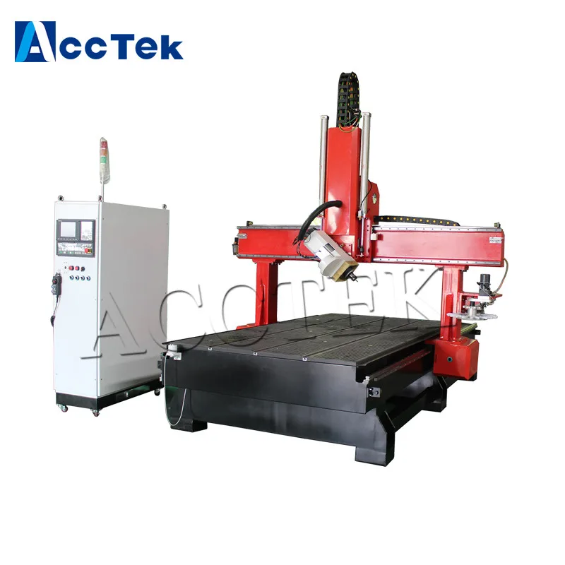 

1325 Size 4 Axis Swing Spindle 180 Degrees Cnc Router 3D 4D work for Wood Engraving