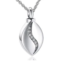 dropshipping trendy stainless steel tear drop pet urn ashes necklace pendant memorial ash keepsake cremation jewelry