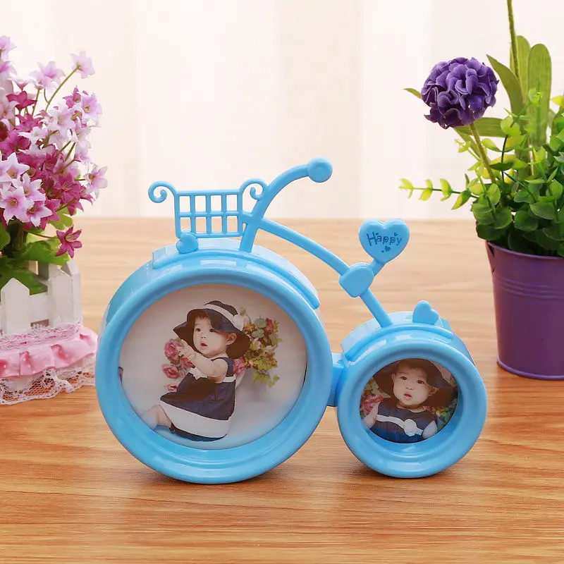 

Мультяшная велосипедная фоторамка с орнаментом, современная простая креативная фоторамка, комбинированная мультирамка для гостиной, деко...