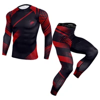 mens clothing winter first layer sweatsuit long johns thermal underwear 2 pcset compression shirt pants fitness workout set