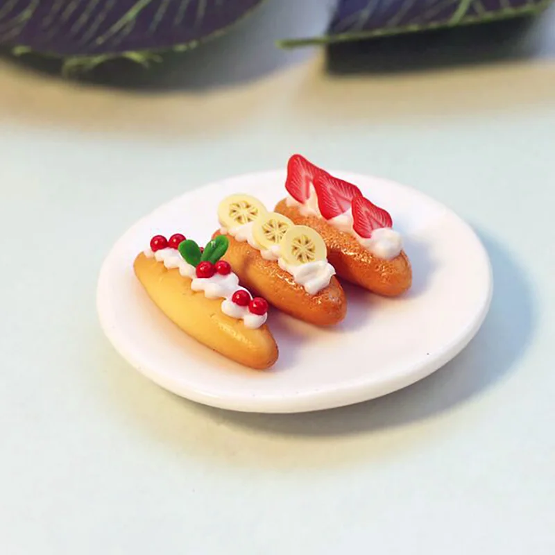 1/12 Scale Miniature Dollhouse Food Mini Orange Juice Drink Bread snack cake Play for Barbies Blyth Doll Kitchen Accessorie | Игрушки и