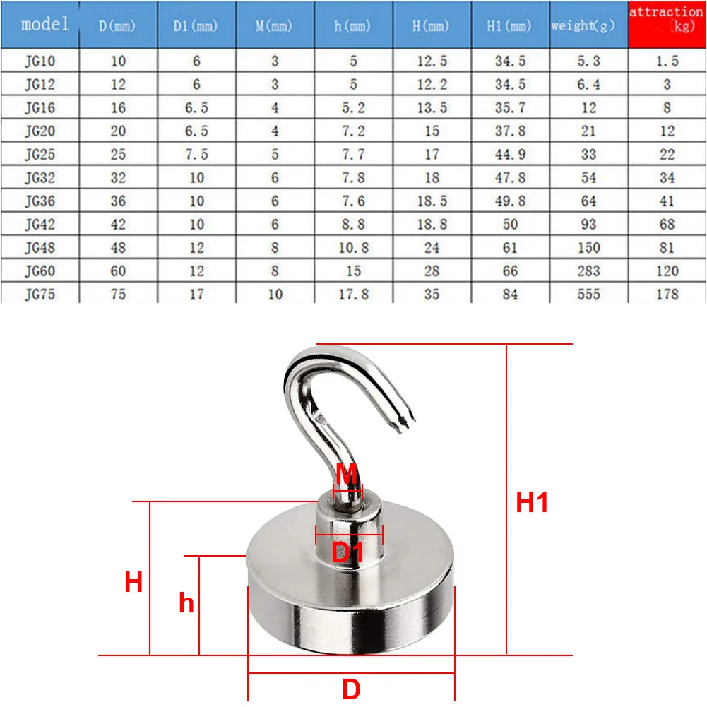 

Strong Magnetic Hook Mini Heavy Duty Hanger Durable For Home Kitchen Refrigerator S7