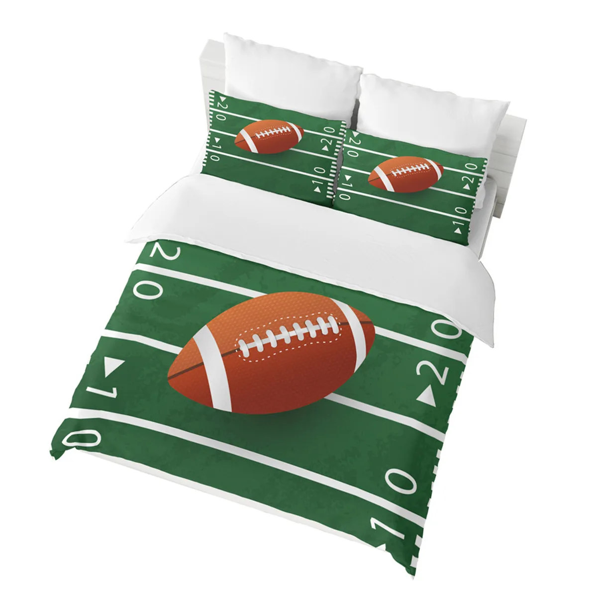 Набор пододеяльников с принтом в виде регби 3D спортивный комплект из 2 предметов