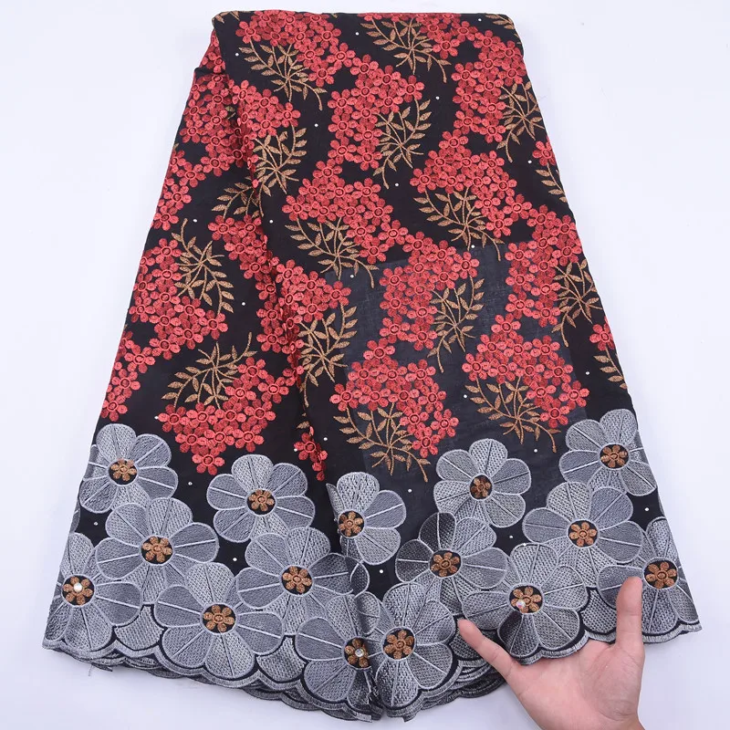 New Design African Lace fabric High Quality Nigeria Dry Cotton Coffee color Swiss Voile for Men Woman clothing | Дом и сад
