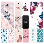 Чехол-накладка для Meizu M5, M5C, M5S, Note M8 Lite, X8, 32AS, с красивыми бабочками, мягкий, силиконовый