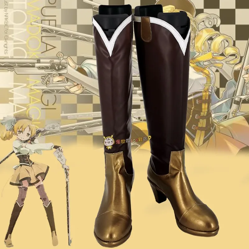 

Обувь Puella Magi Madoka Magica для косплея Tomoe Mami, ботинки на молнии, изготовленные на заказ