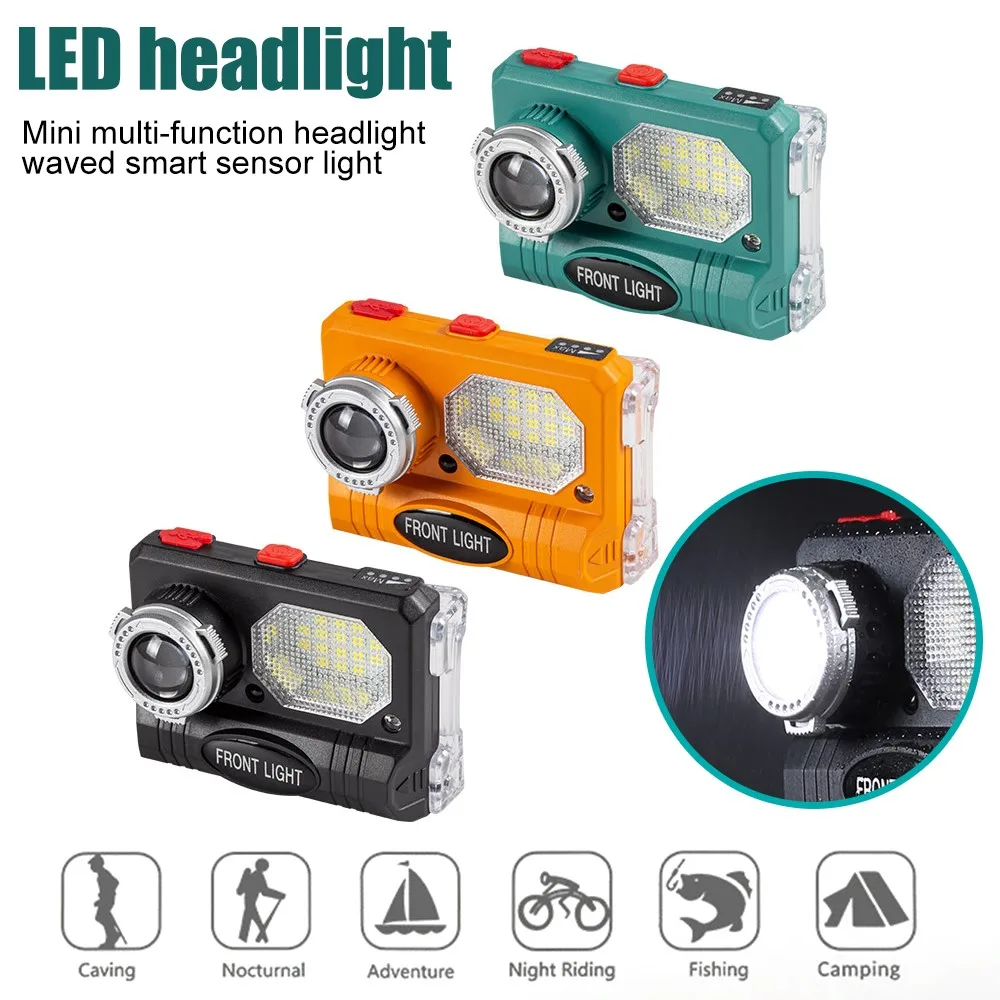 

LED Headlight Mini Portable Motion Sensor Head-mounted Flashlight Head Torch Cycling Fishing Hunting Light