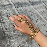 hip hop punk bracelets bangle for women men punk vintage bohemian multilayer thick chunky chain bracelet gothic hand jewelry