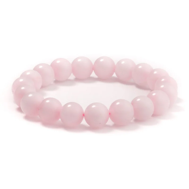 

Fashion Jewelry 6/8/10MM Pink Crystal Bracelet Suits Attractive Amulets for Men and Women