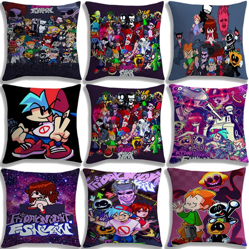 

Kawaii Friday Night Funkin Pillow Case No Pillow Core Cartoon Pillowcase For Sofa Living Room Car Housse Pillow Cover Home Decor