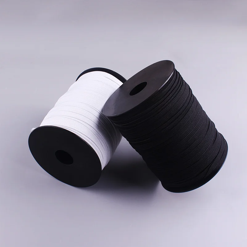 Эластичная лента из спандекса ширина 3 мм/6 мм 5 ярдов белый черный для шитья
