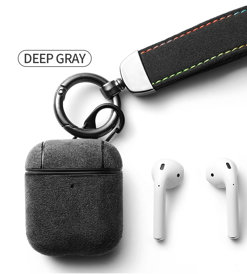SanCore Alcantara кожаный чехол для наушников для Apple Airpods 1 Airpods 2 чехол роскошный защитный чехол Аксессуары для Airpods